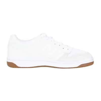 Iconische Witte Sneakers met Fluweel Details New Balance , White , Heren