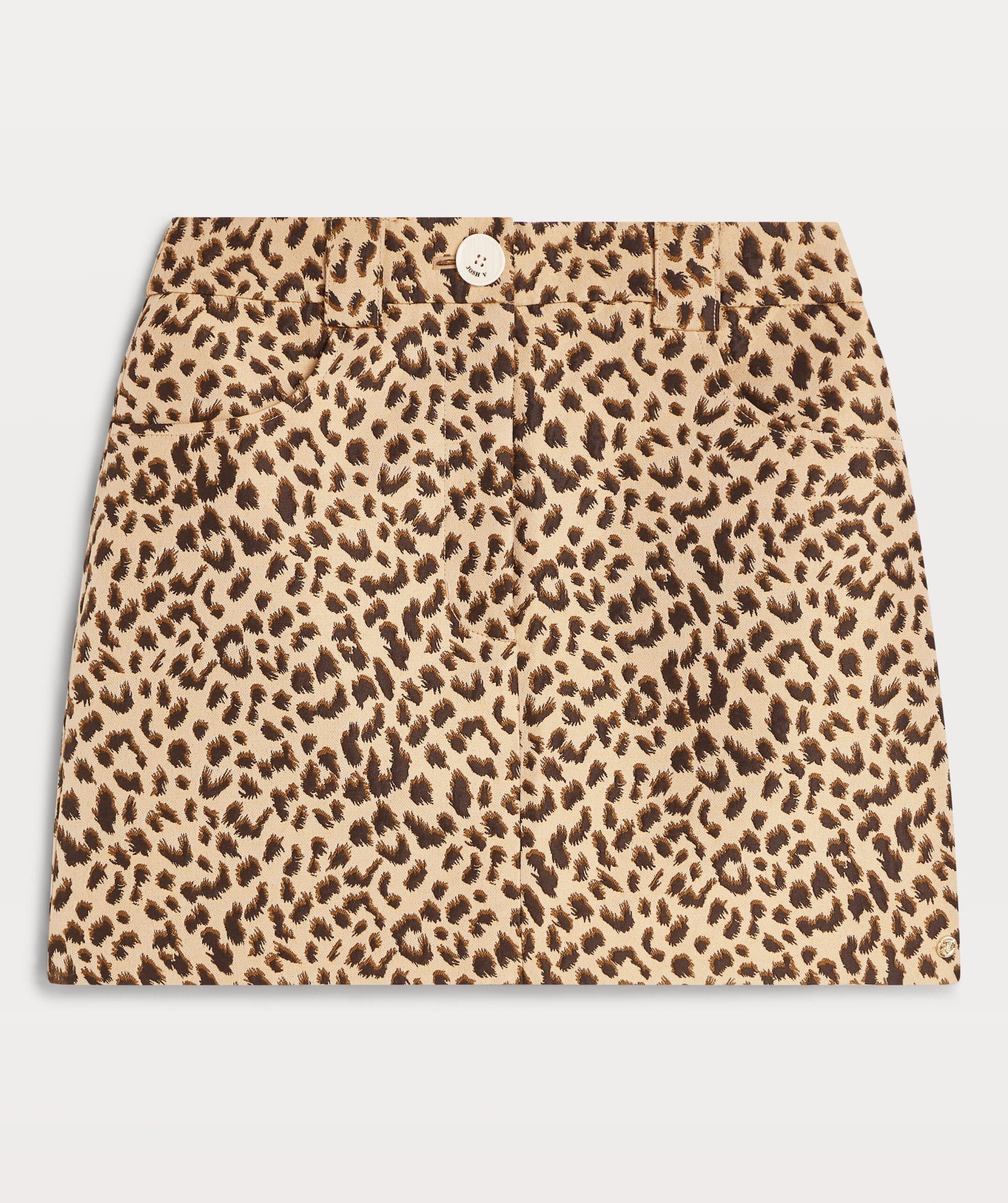 JOSH V MARISSA fitted mini rok met leopard dessin