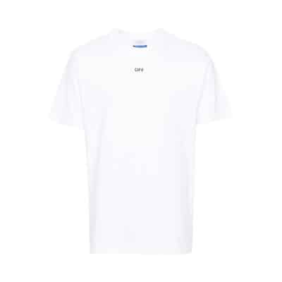 Katoenen Logo T-shirt Off White , White , Heren