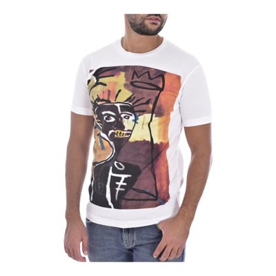 Katoenen Print Africa T-shirt - Dsquared2 Dsquared2 , White , Heren