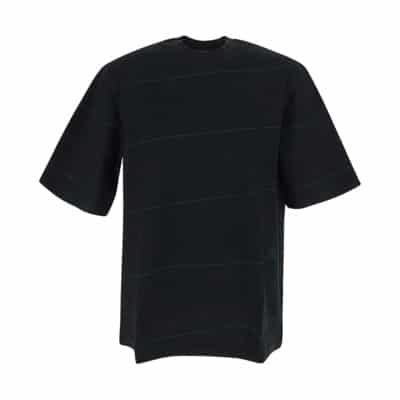 Katoenen T-shirt in Burberry Stijl Burberry , Black , Heren