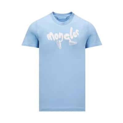 Klassiek Heren T-shirt van Moncler Moncler , Blue , Heren