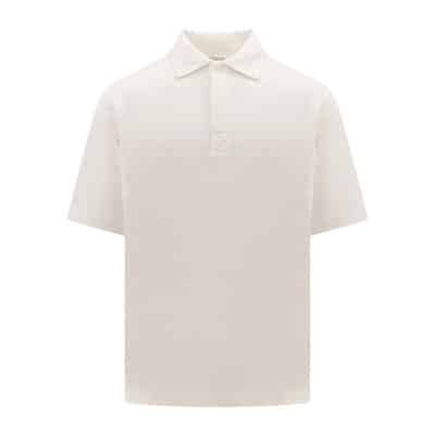 Klassiek Wit T-Shirt met Kraag Burberry , White , Heren