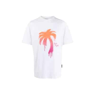 Klassieke T-shirt Palm Angels , White , Heren