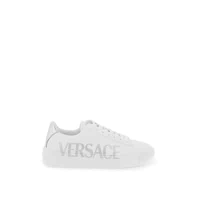 Logo Sneakers met Greca Design Versace , White , Heren