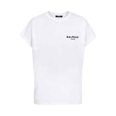 Logo T-shirt Balmain , White , Dames