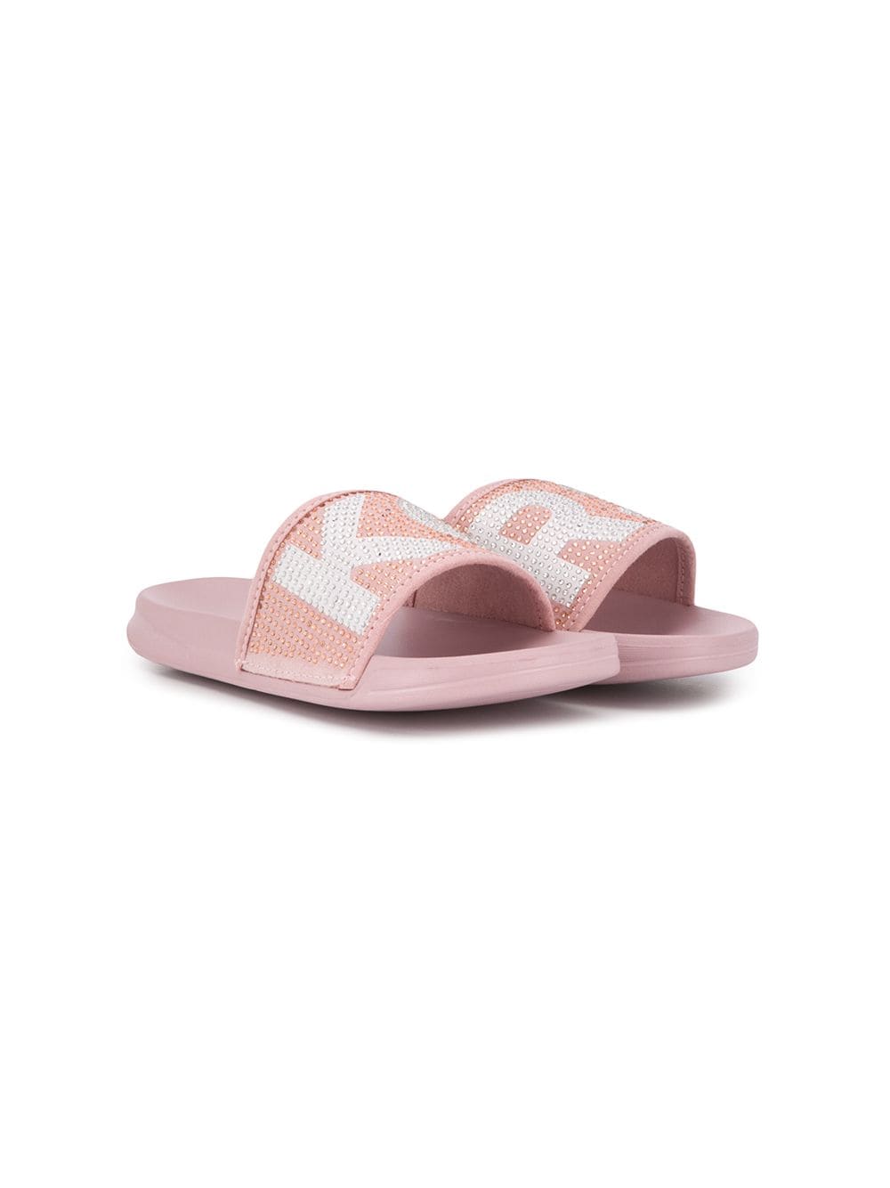 Michael Kors Kids Slippers verfraaid met logo - Roze