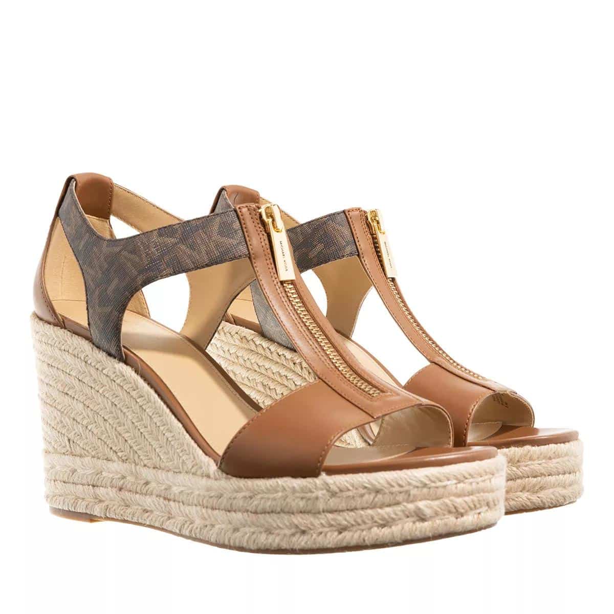 Michael Kors Sandalen - Berkley Mid Wedge in bruin