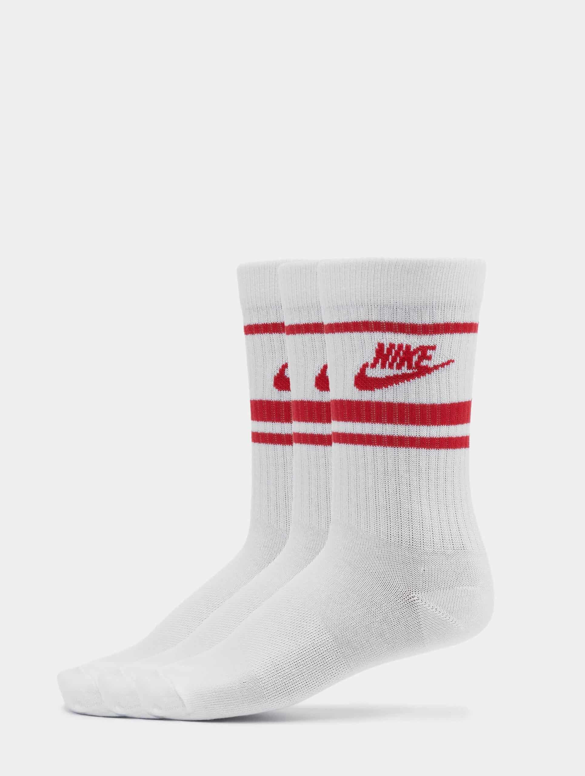Nike Everyday Essential CR Socks White/University Red/University Unisex op kleur wit, Maat S