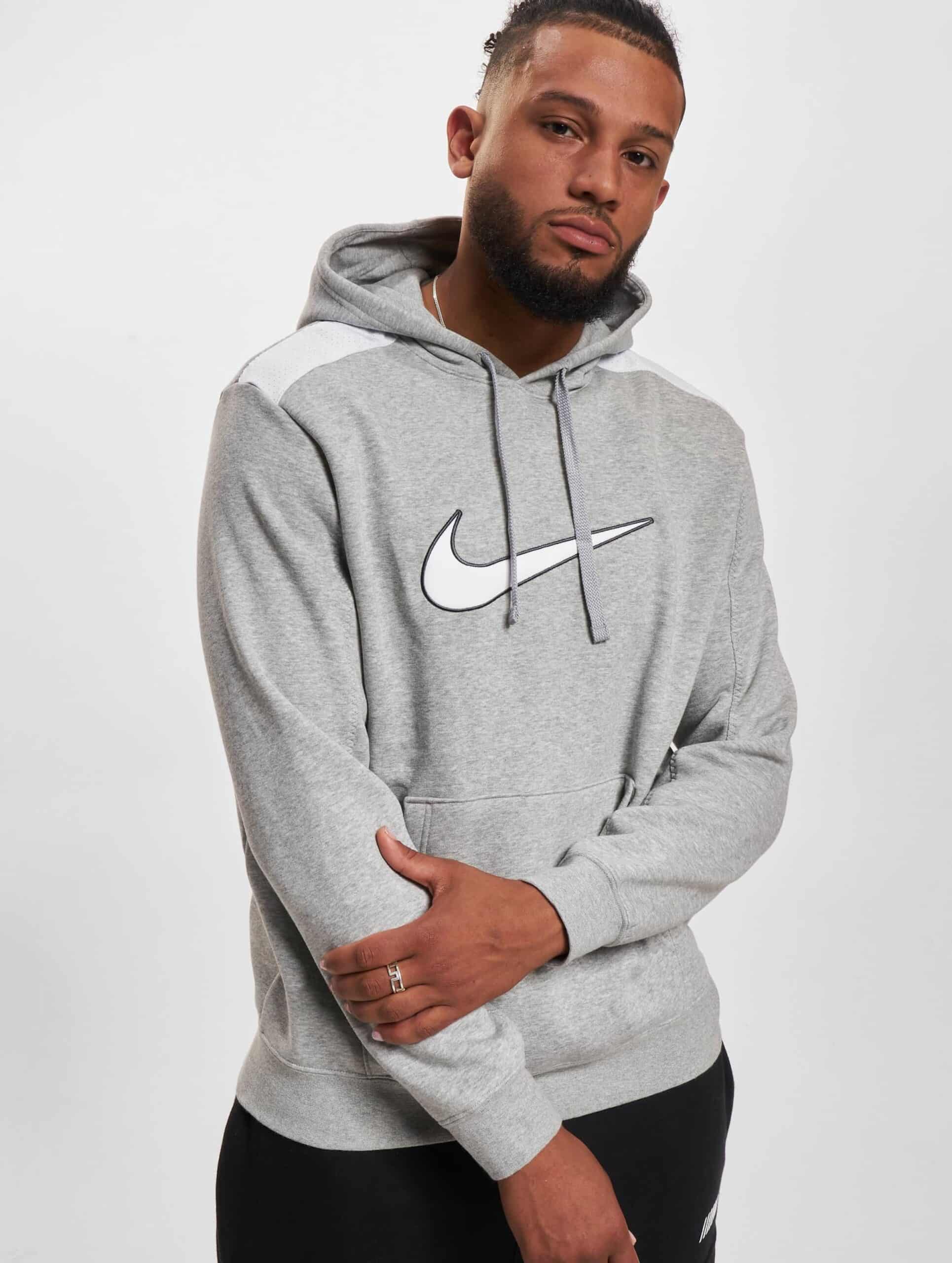 Nike Logo Hoody Männer,Unisex op kleur grijs, Maat M
