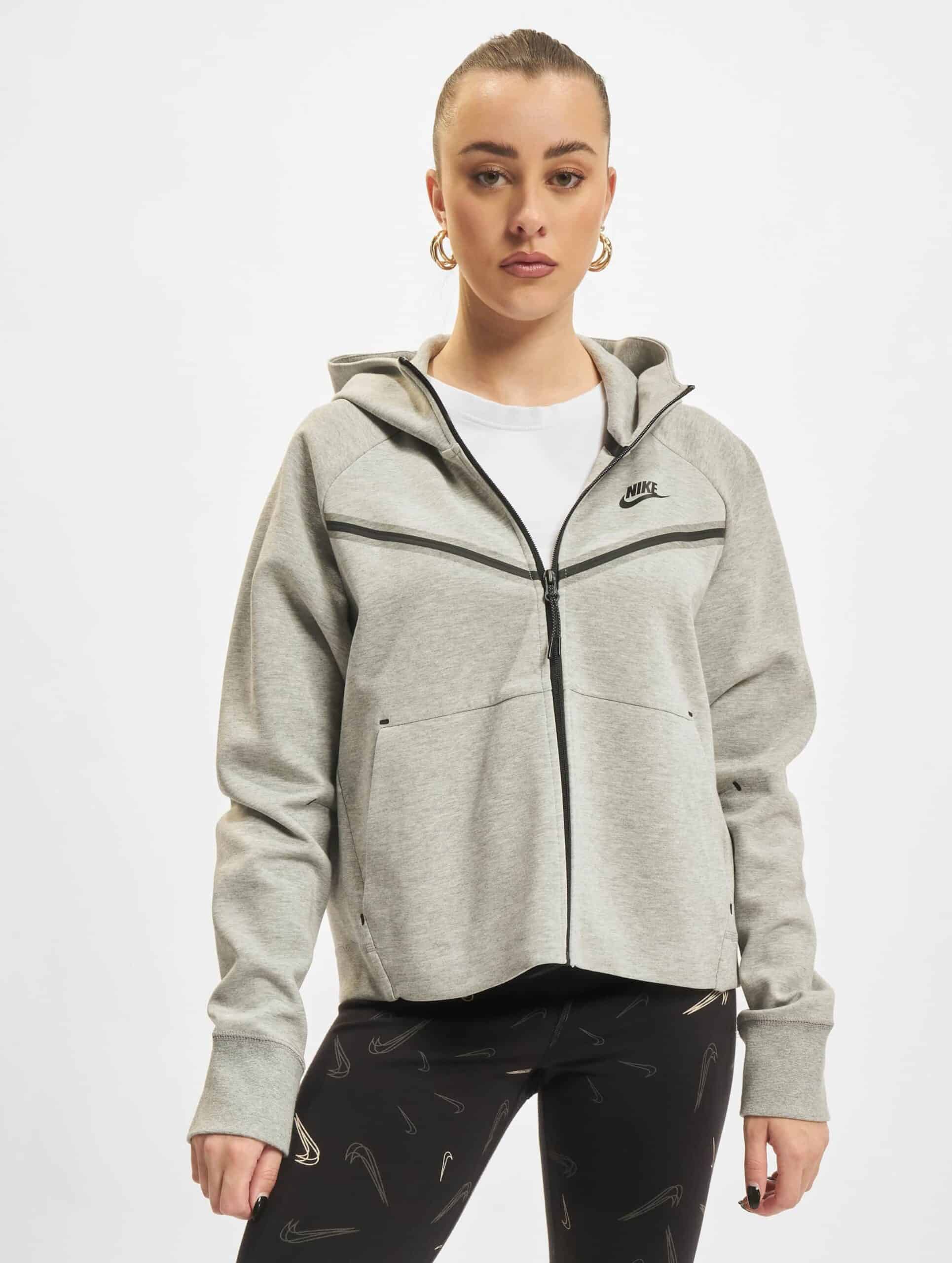 Nike Tech Fleece Essntl Zip Hoodie Vrouwen op kleur grijs, Maat L