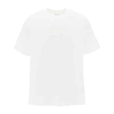Oversized EKD Geborduurd T-Shirt Burberry , White , Heren