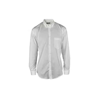Oversized Wit Katoenen Shirt met Turquoise Logo Balenciaga , White , Heren