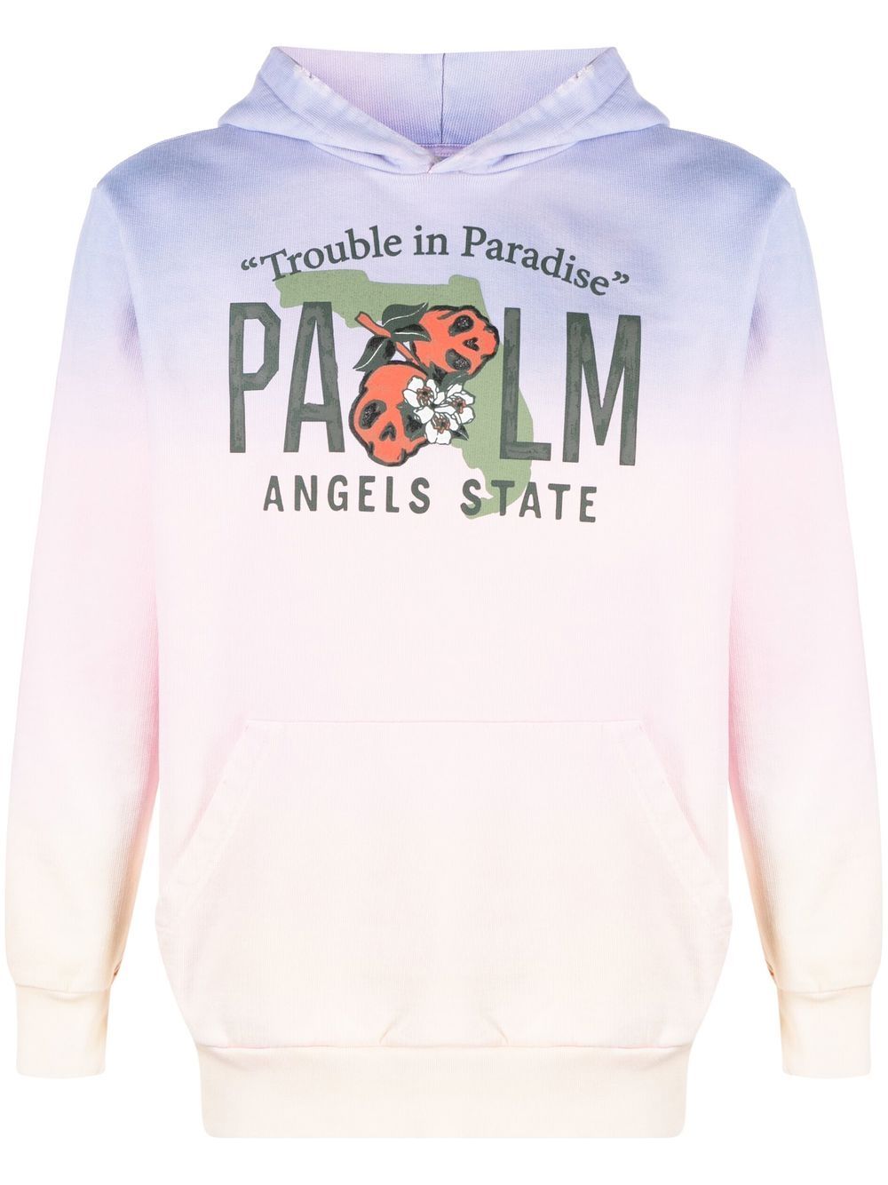 Palm Angels Hoodie met logoprint - Paars