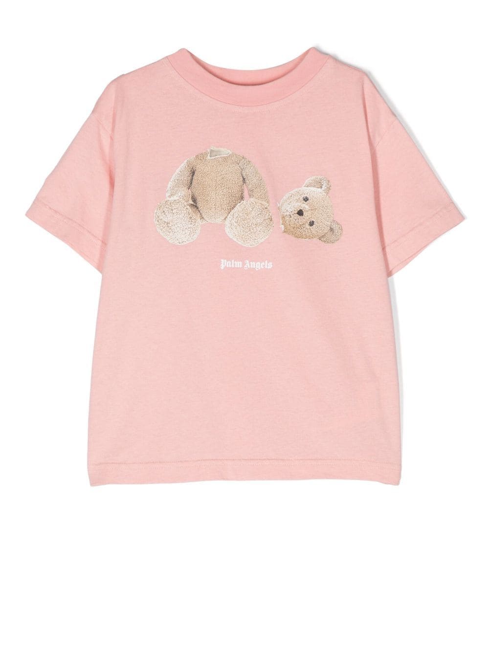 Palm Angels Kids T-shirt met teddybeerprint - Roze