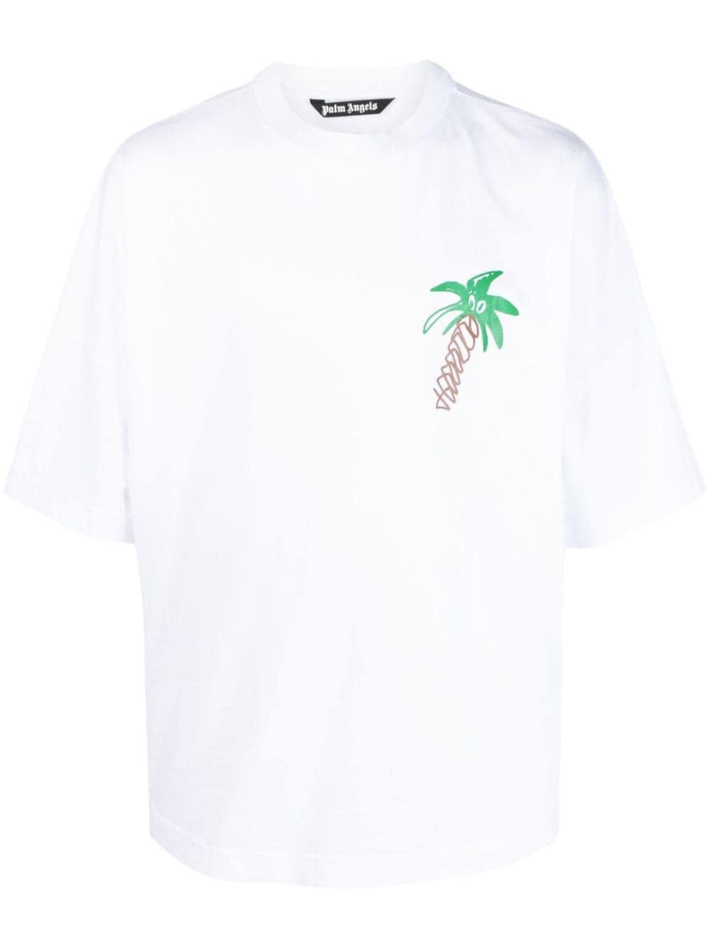 Palm Angels T-shirt met logoprint - Wit