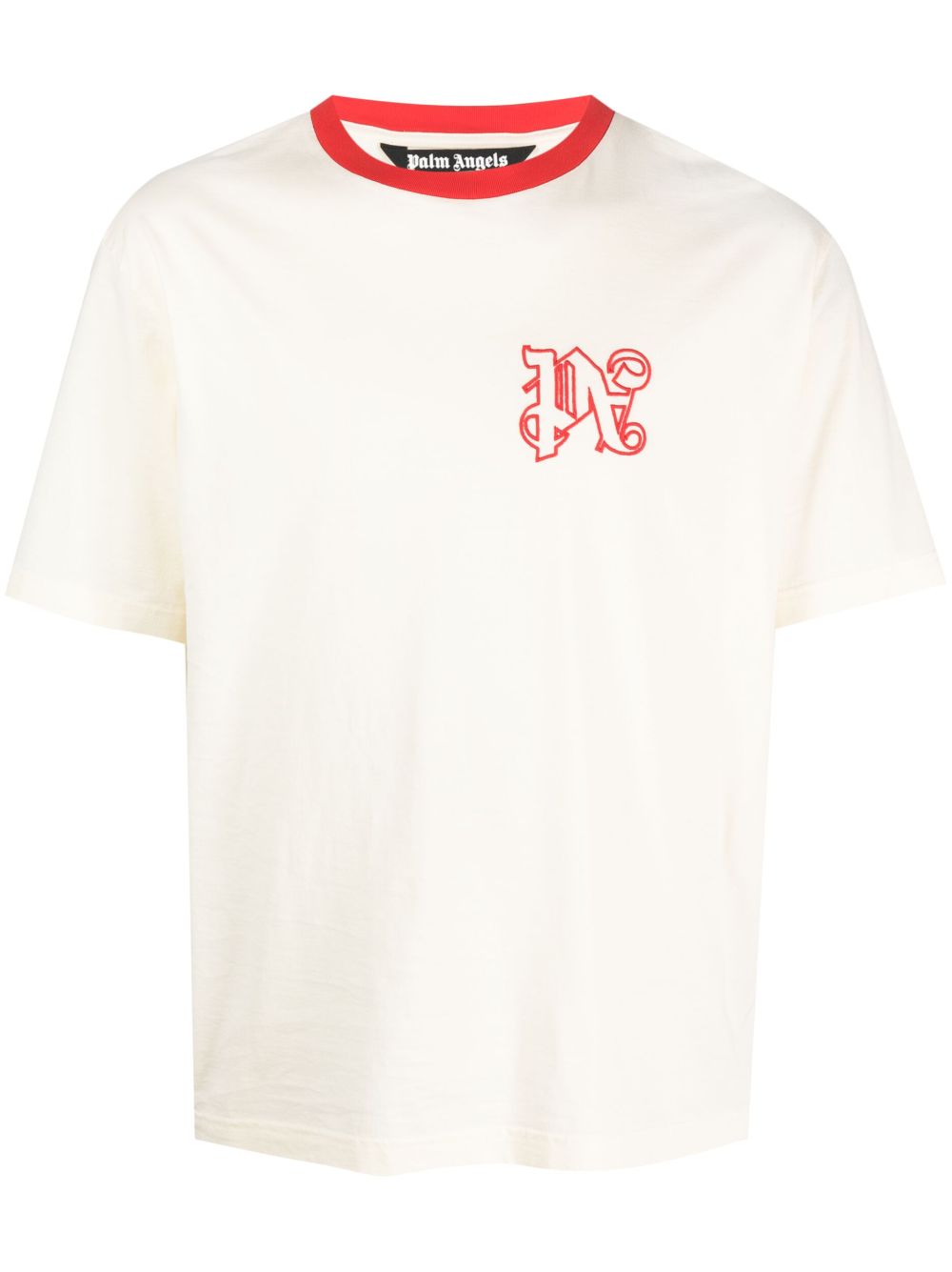 Palm Angels T-shirt met monogramprint - Wit