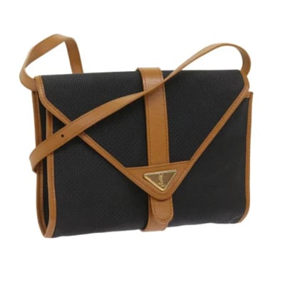 Pre-owned Canvas shoulder-bags Yves Saint Laurent Vintage , Black , Dames