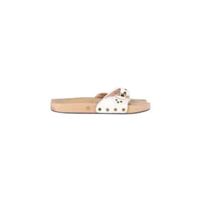 Pre-owned Leather sandals Gucci Vintage , White , Dames