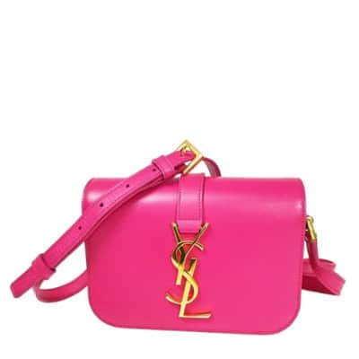 Pre-owned Leather shoulder-bags Yves Saint Laurent Vintage , Pink , Dames