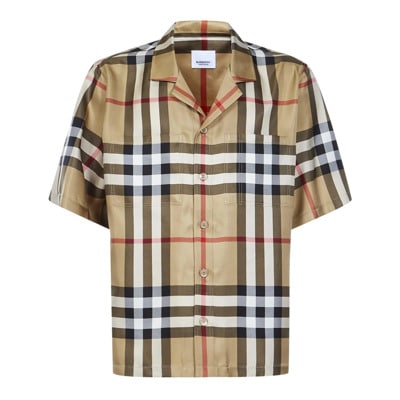 Shirt met korte mouwen Burberry , Beige , Heren