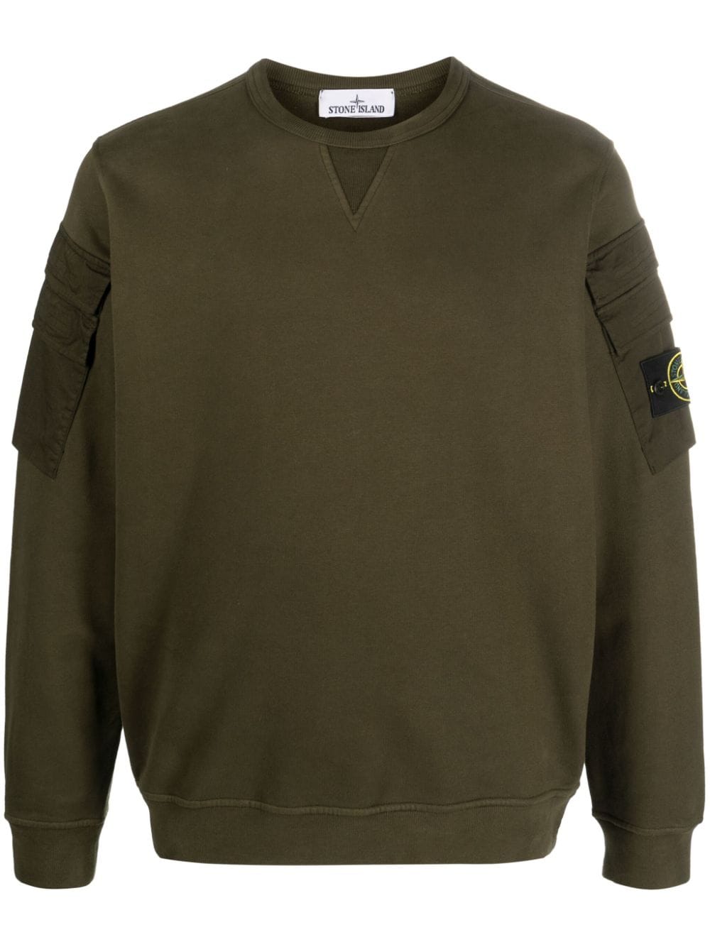 Stone Island Sweater met Compass-logopatch - Groen