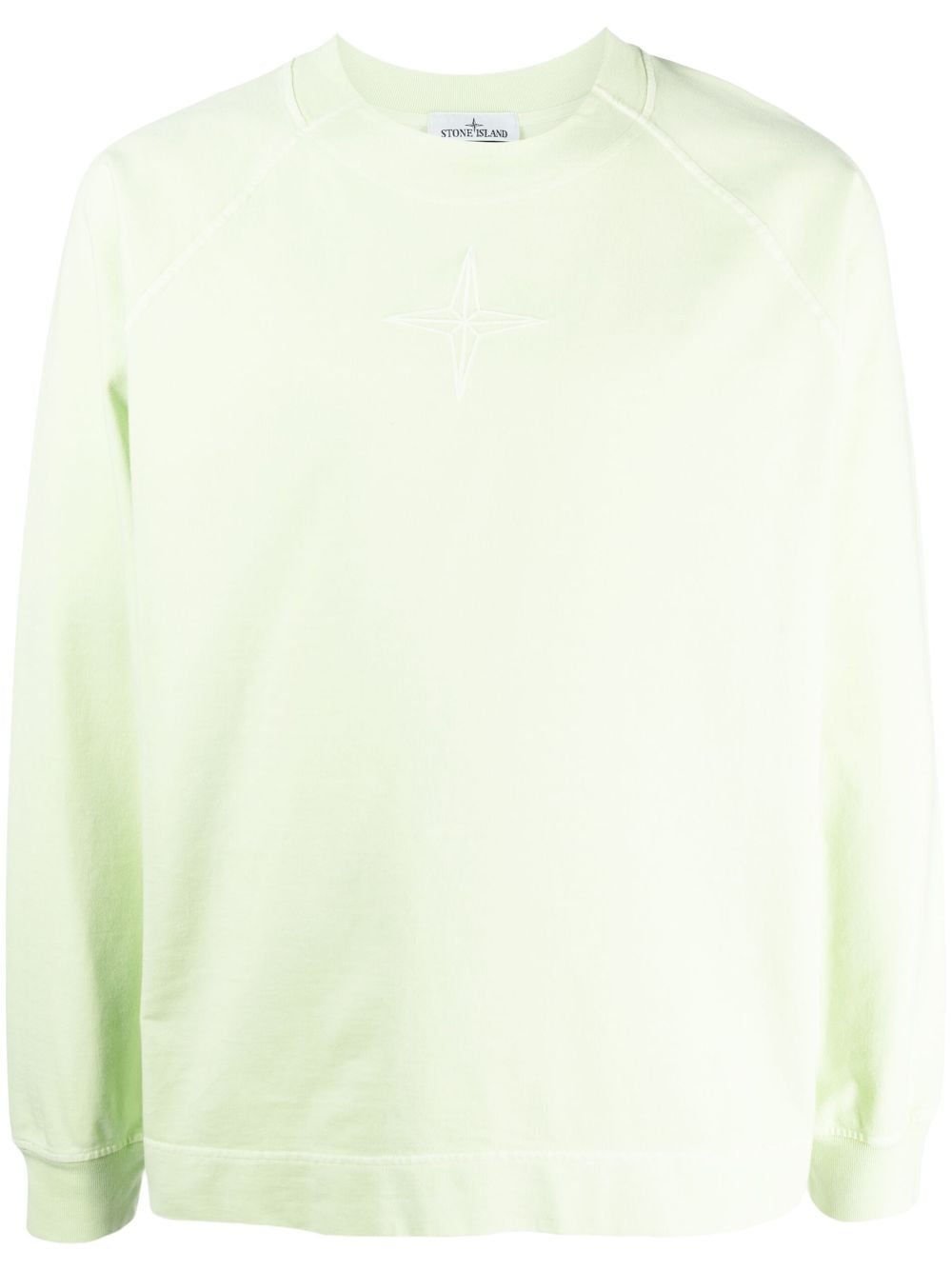 Stone Island Sweater met geborduurd logo - Groen