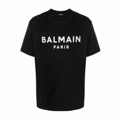 T-Shirts Balmain , Black , Heren
