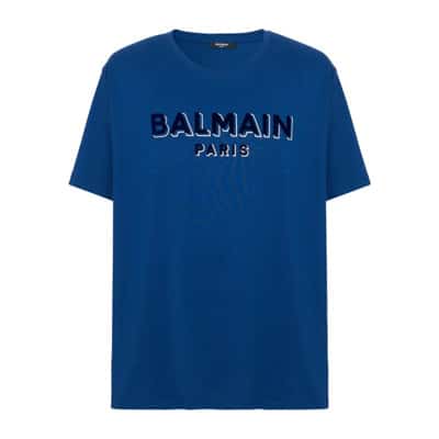 T-shirt Balmain , Blue , Heren