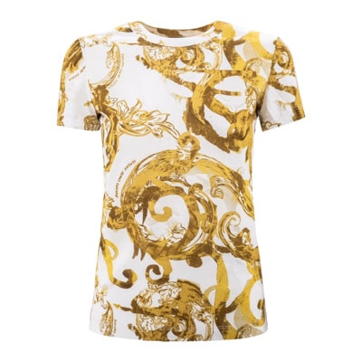 T-shirt met goudkleurige Couture print Versace Jeans Couture , Multicolor , Dames