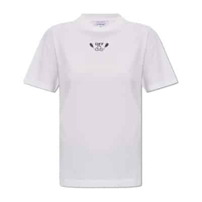 T-shirt met paisley motief Off White , White , Dames