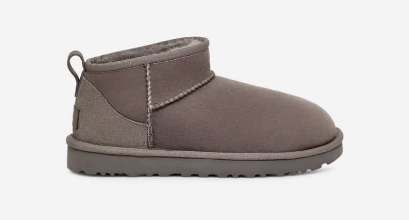 UGG® Classic Ultra Mini Boot for Women in Grey, Size 3, Suede