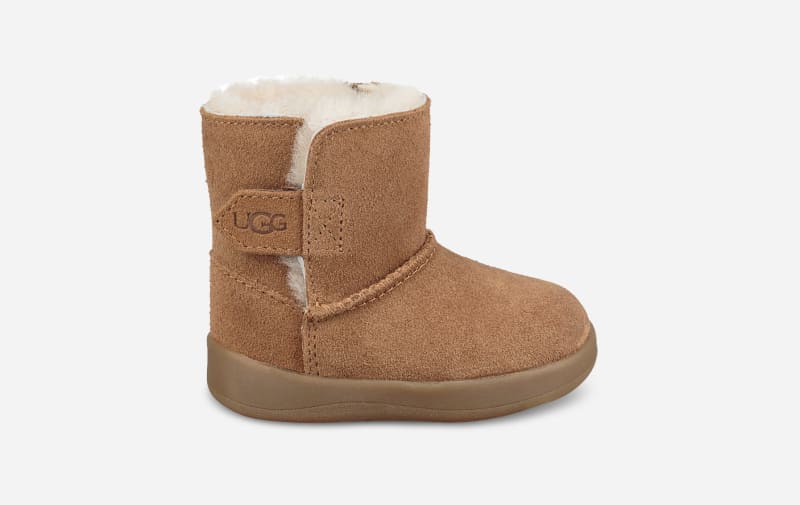 UGG® Keelan Ankle Boot for Kids in Brown, Size 0.5, Leather
