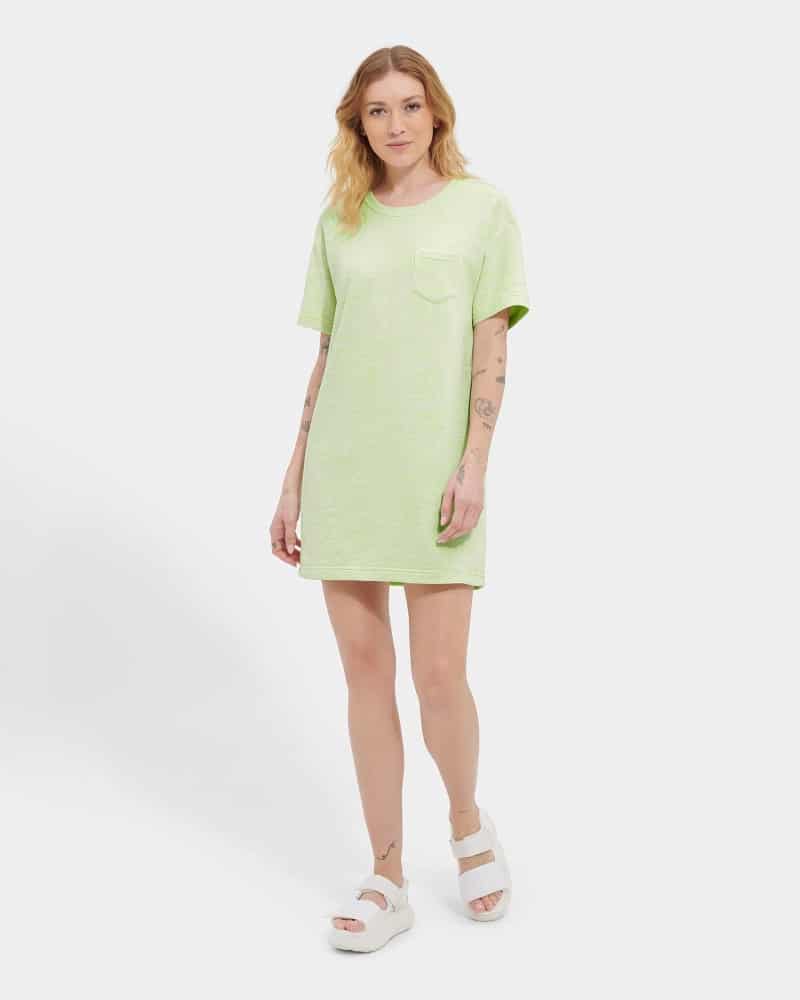 UGG® Nadia T Shirt Dress for Women in Green Neon Melange, Size Large