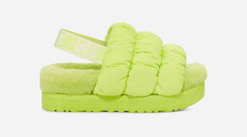 UGG® Scrunchita voor Dames in Pale Chartreuse, Maat 38, Polyester/Wol