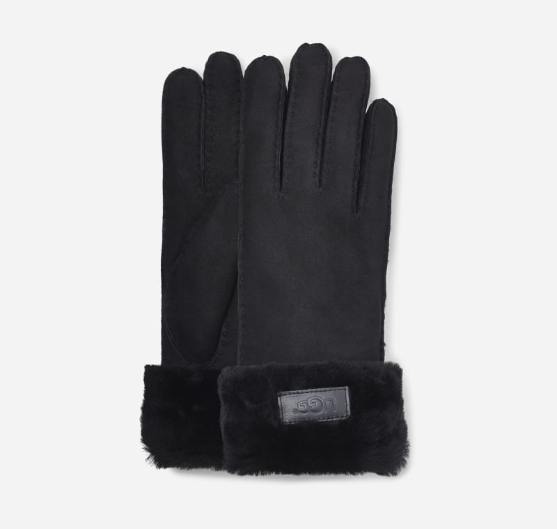 UGG® Turn Cuff Handschoenen voor Dames in Black, Maat M, Shearling