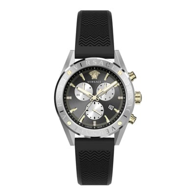 V-Chrono Chronograaf Siliconen Horloge Versace , Gray , Heren