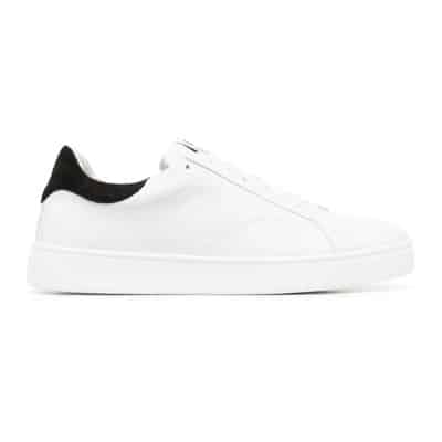 Witte Leren Sneakers Lanvin , White , Heren