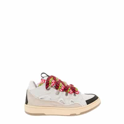 Witte Leren Sneakers Multicolor Veters Lanvin , Multicolor , Dames