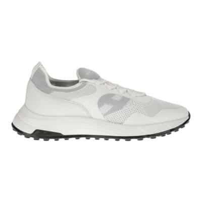 Witte Sneakers - Regular Fit - Geschikt voor Alle Temperaturen - Andere Vezels 100% Hogan , White , Heren