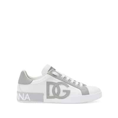 Witte Sneakers met Paneeldesign Dolce & Gabbana , White , Heren