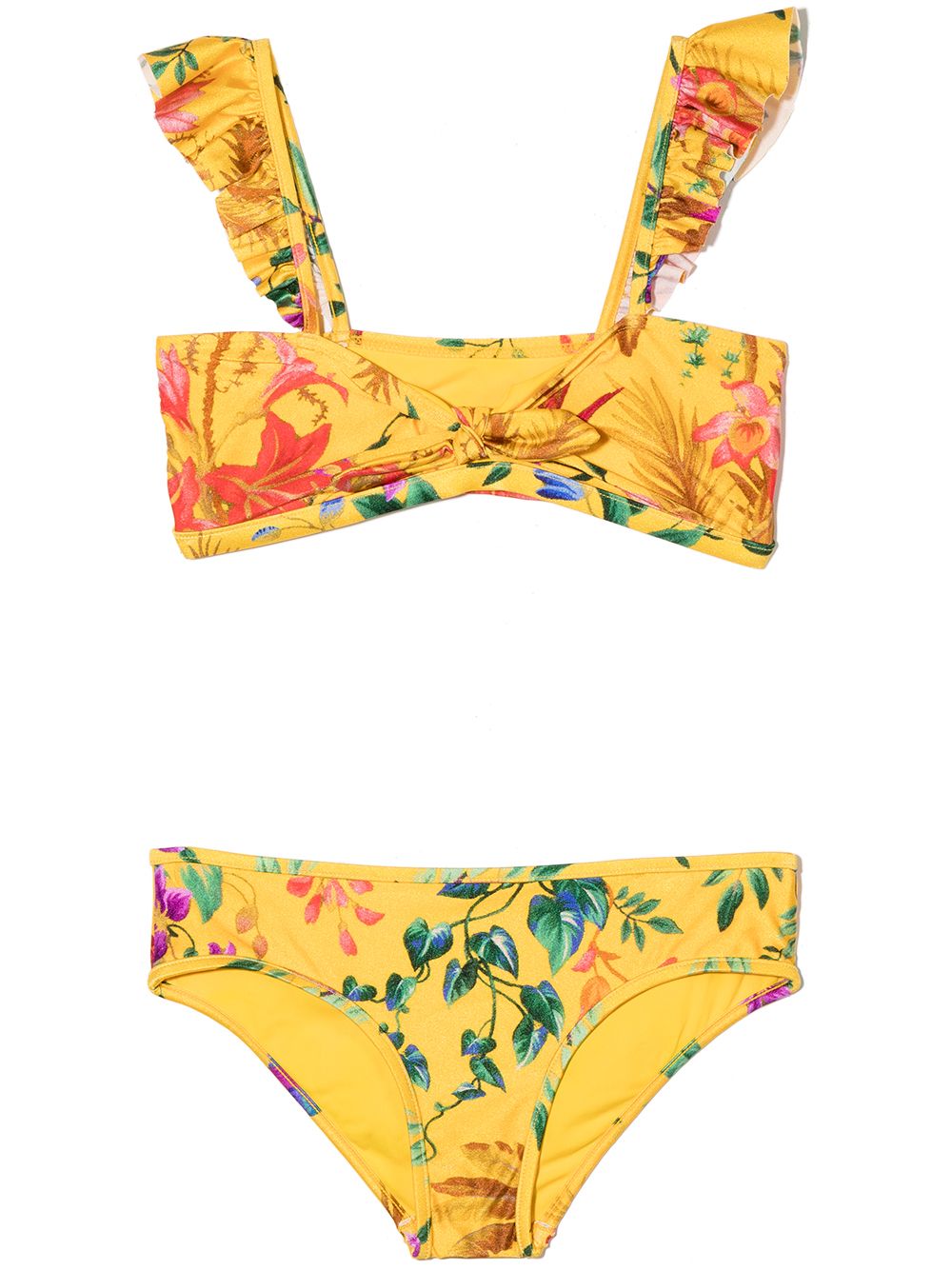 ZIMMERMANN Kids Bikini met tropische print - Geel