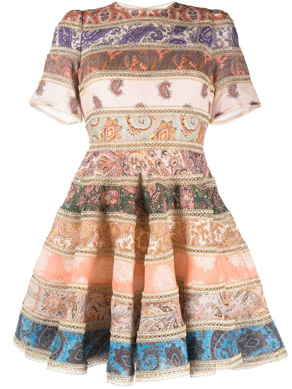 ZIMMERMANN Mini-jurk met split - Beige
