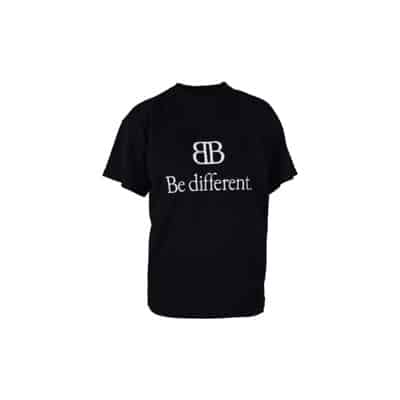 Zwarte BB Logo T-shirt Balenciaga , Black , Dames