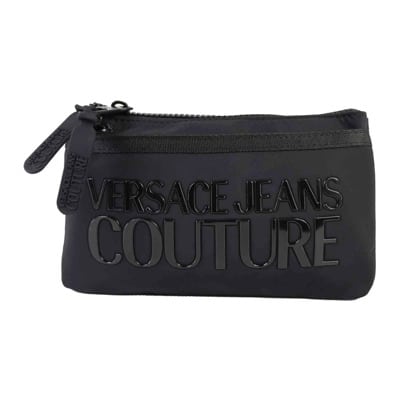 Zwarte Nylon Versace Marsupio Clutch Versace Jeans Couture , Black , Dames