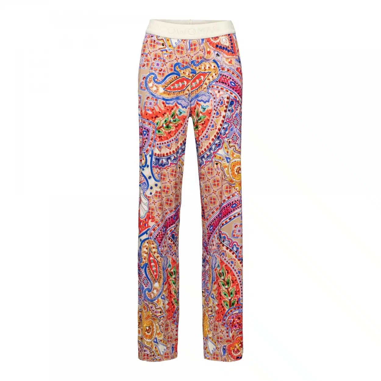 &Co Woman Broek loa w.color paisley z-sand multi