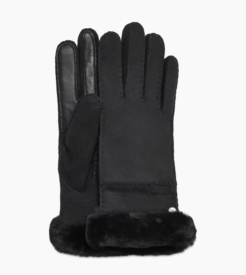 UGG® Seamed Tech Handschoenen voor Dames in Black, Maat S, Shearling