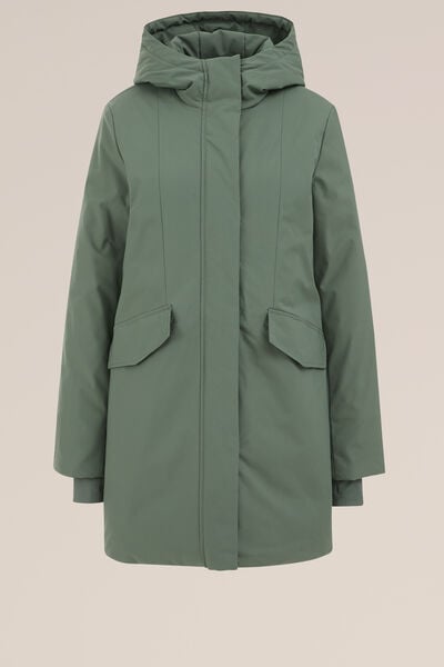 WE Fashion - Dames gewatteerde parka - Regular fit - Lichtgroen - Maat: XS