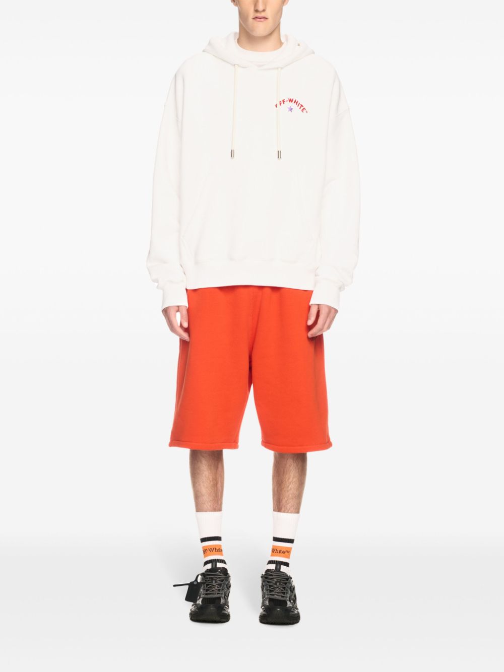 Off-White Hoodie met print - Wit