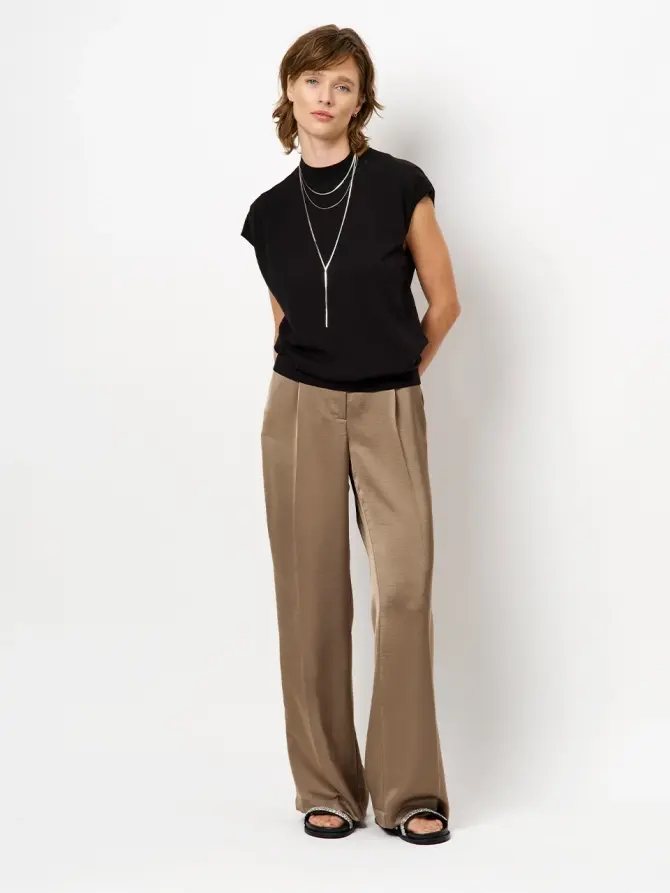 Dante 6 D6 oska pleated knitted top